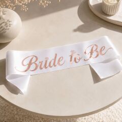 Kuşak Beyaz Rose Bride To Be