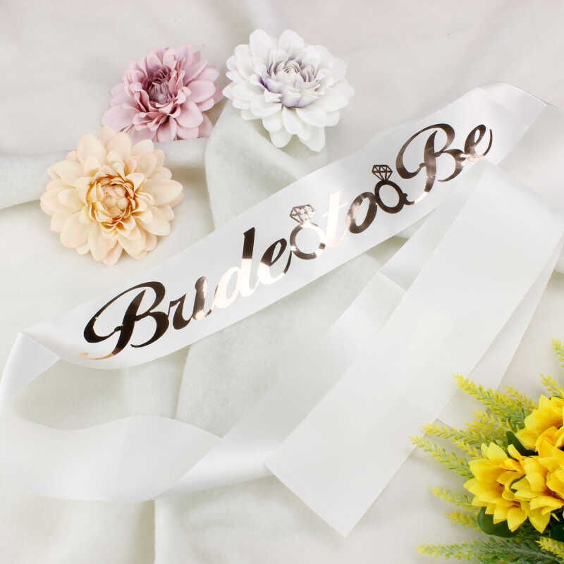 Kuşak Beyaz Rose Bride To Be