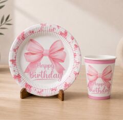 Fiyonk Karton Tabak Bardak Set 8 Adet