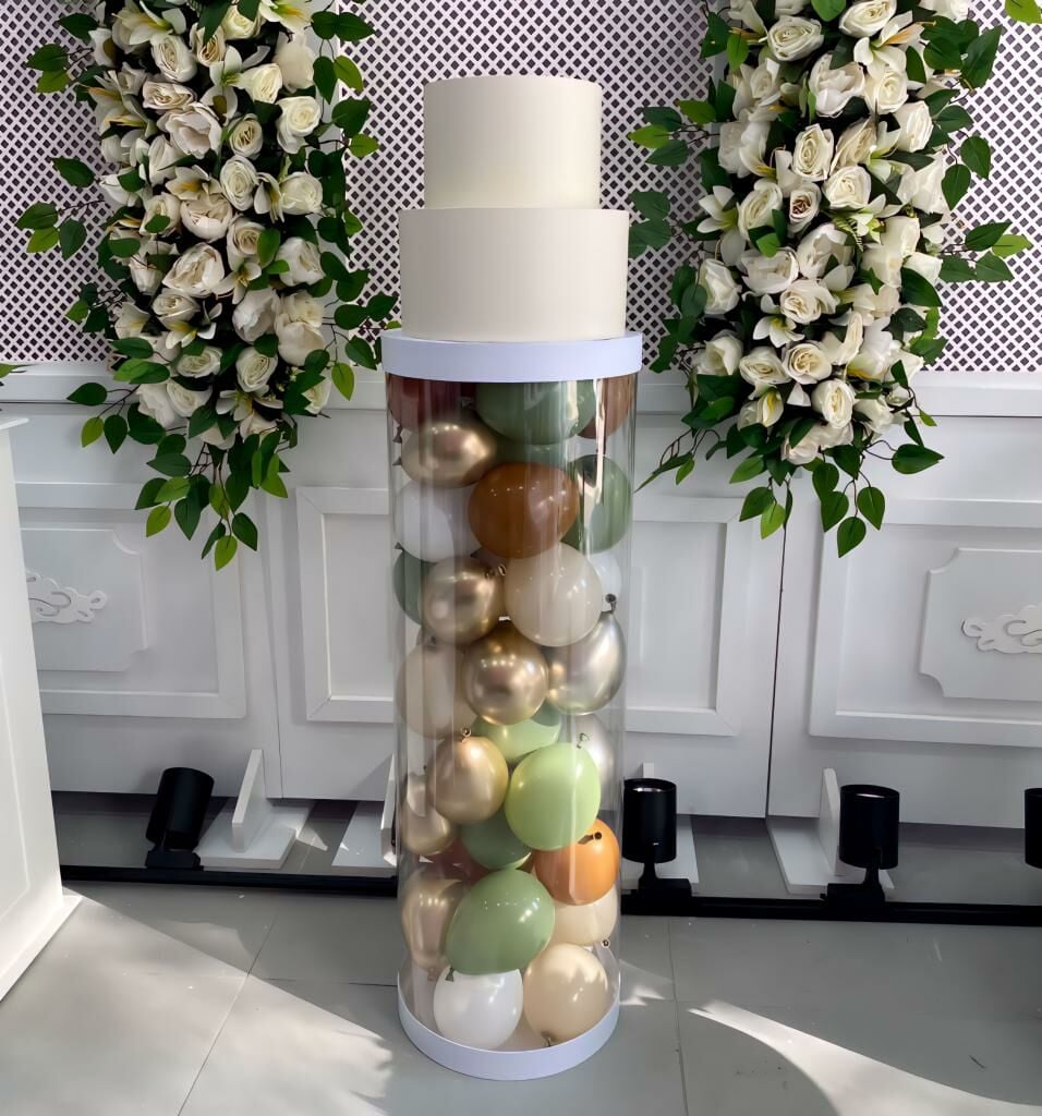 Şeffaf Pvc Silindir Sütun Masa