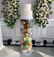 Şeffaf Pvc Silindir Sütun Masa