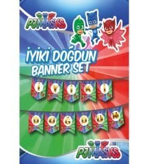 PJ MASK İYİ Kİ DOĞDUN YAZISI