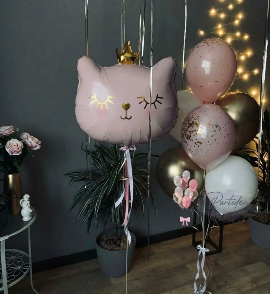 Pembe Kedi Balon Demeti