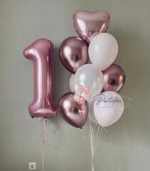 1 Yaş Kalp Balon Demeti