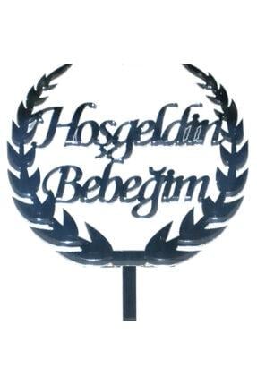 Gümüş Hoşgeldin Bebegim Pleksi Pasta Süsü