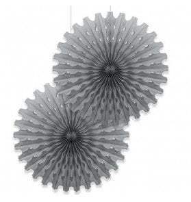 Gümüş Kağıt Yelpaze Süs 2 Adet