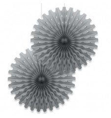 Gümüş Kağıt Yelpaze Süs 2 Adet