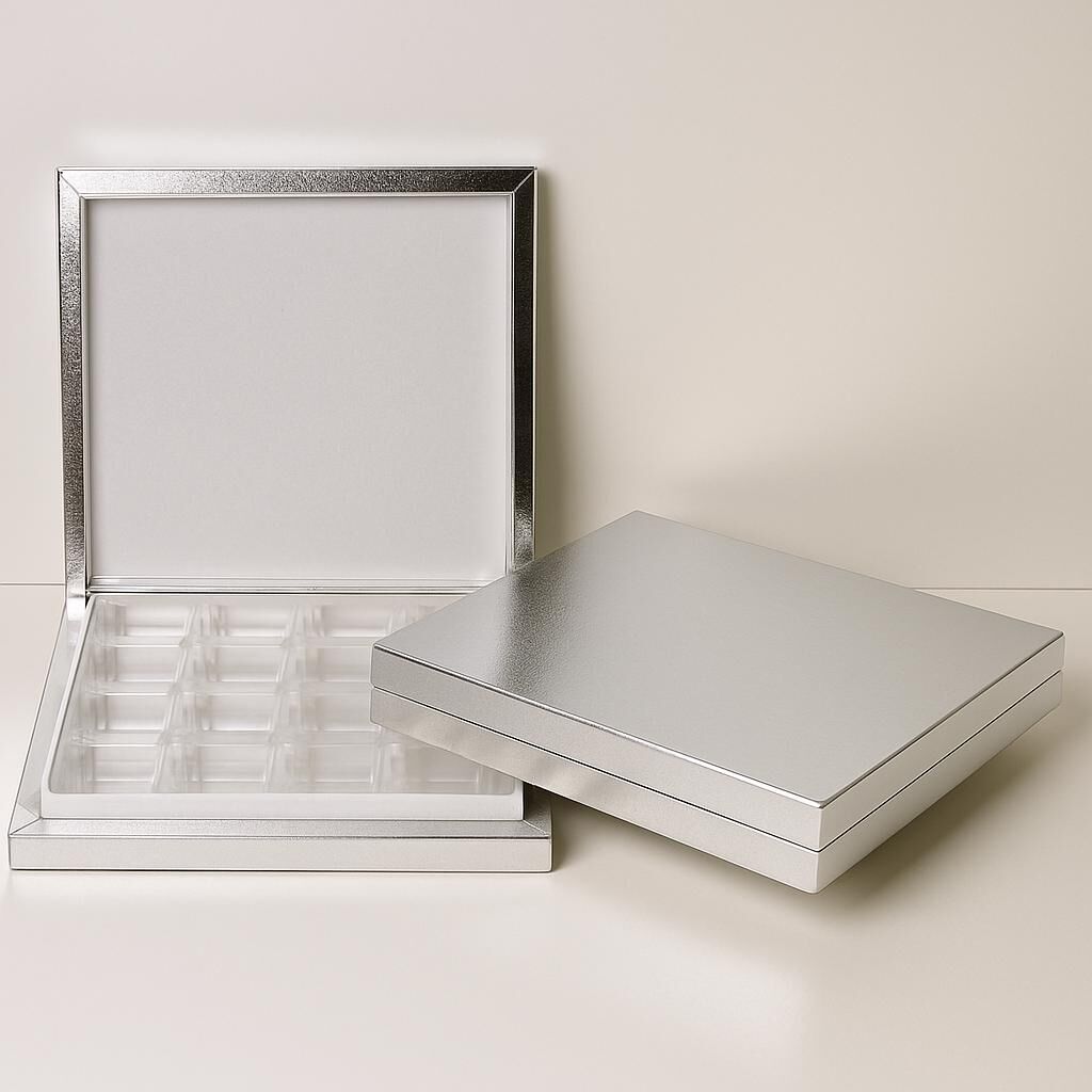 Gümüş Karton Çikolata Kutusu