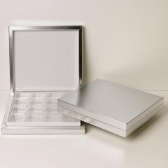 Gümüş Karton Çikolata Kutusu