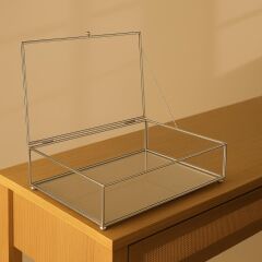 Gümüş Dikdörtgen Cam Kutu