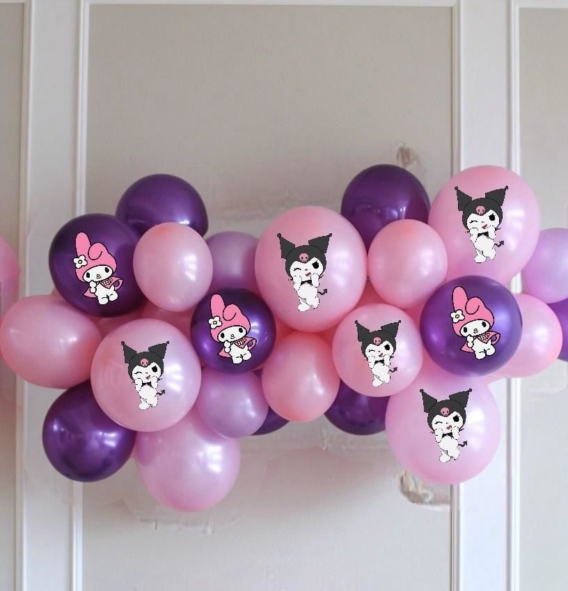 Kuromi Balon Üstü Sticker 8 Adet