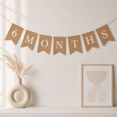 6 Months Kraft Beyaz Banner