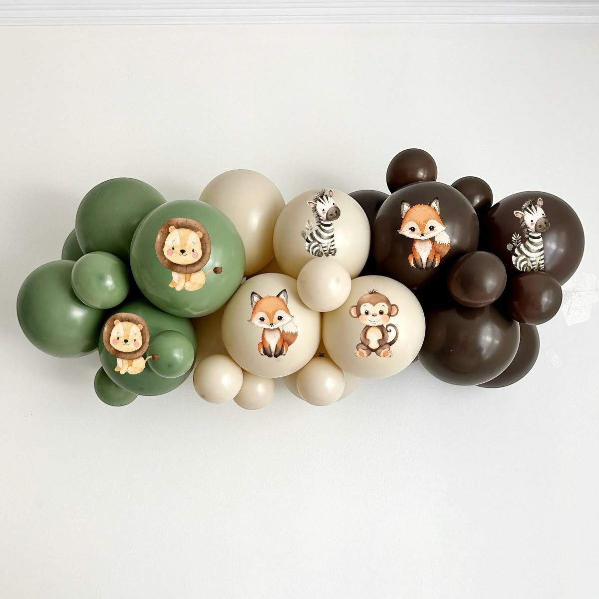 Safari Balon Üstü Sticker 8 Adet