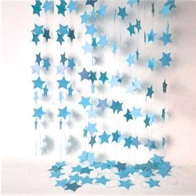 Mavi Yıldız Asma Süs 3 Metre