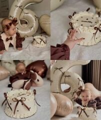 Yarım Yaş Balon Ve Pasta Fiyonk Kit