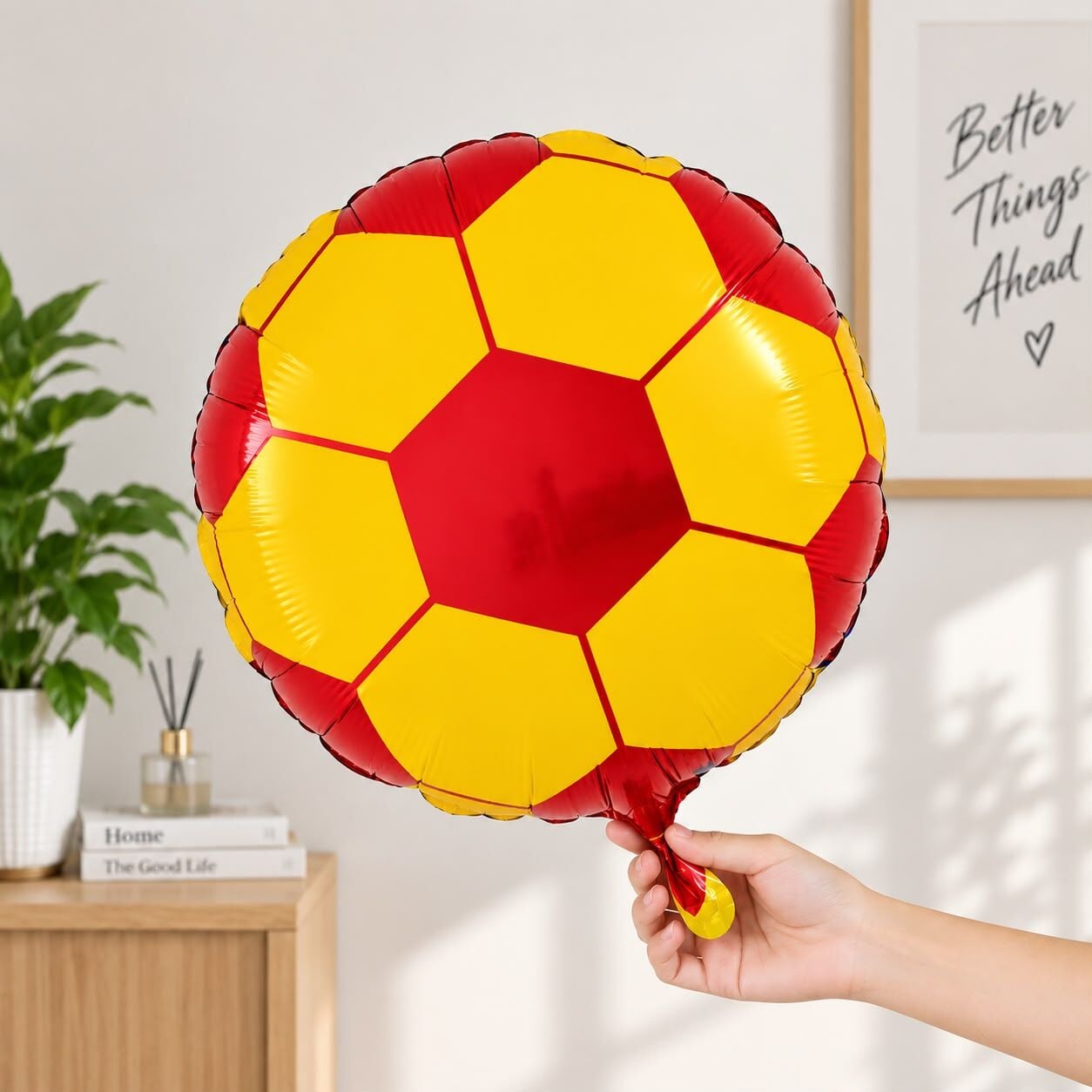 Sarı Kırmızı Top Folyo Balon