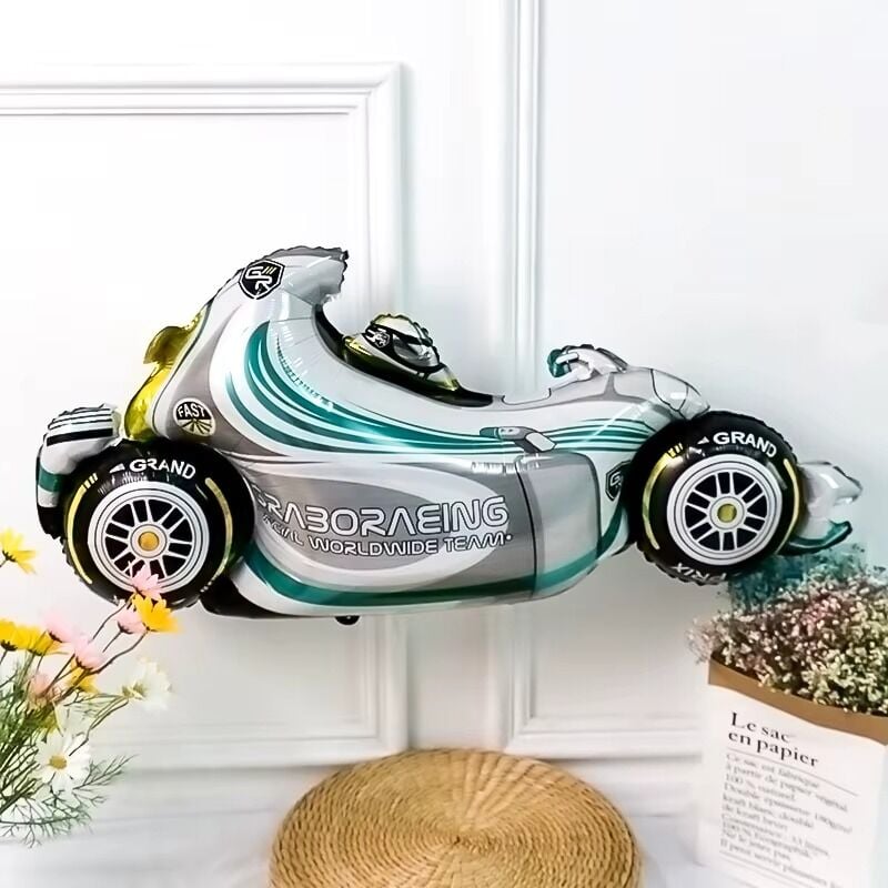 Gümüş Formula 1 Araba Folyo Balon