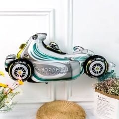 Gümüş Formula 1 Araba Folyo Balon