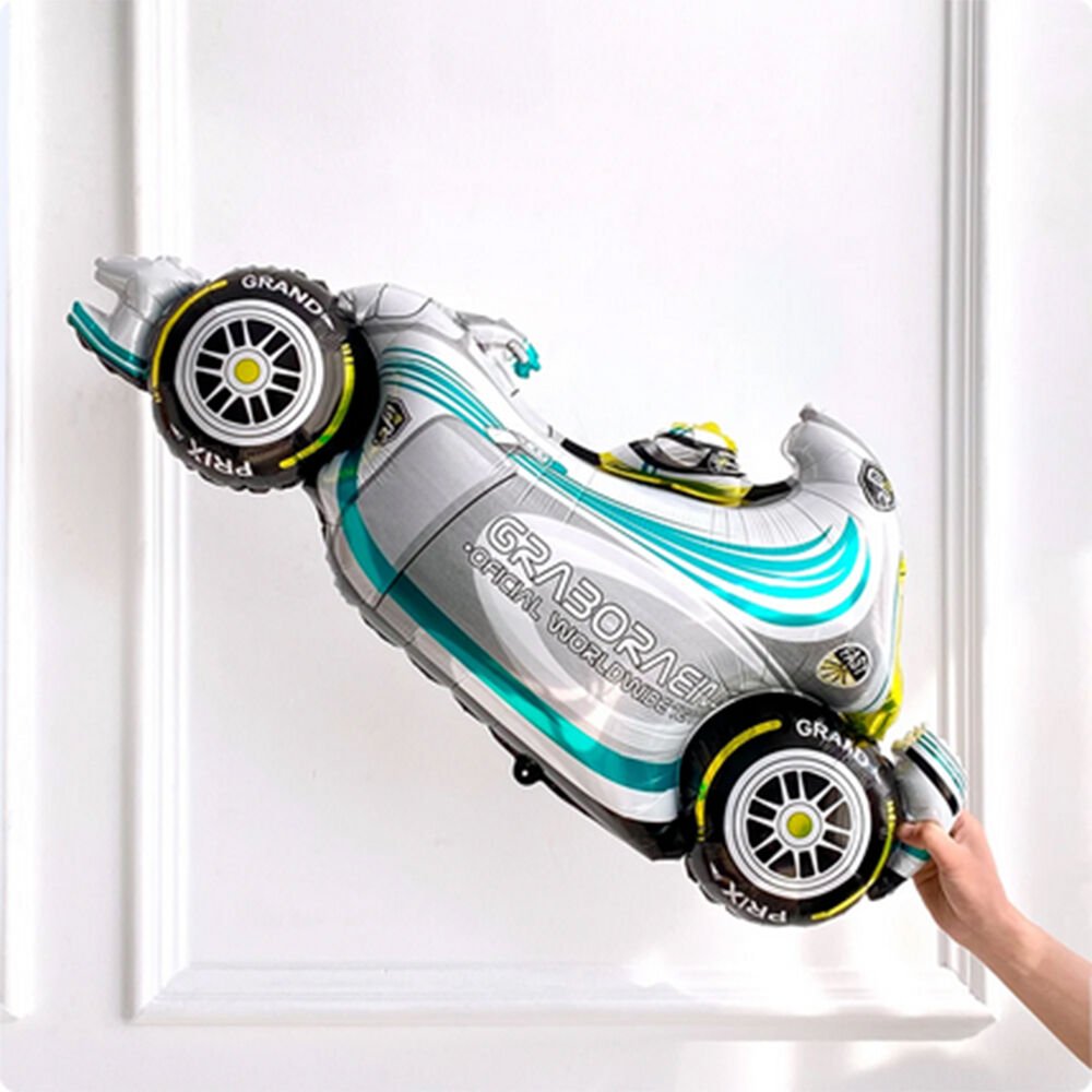 Gümüş Formula 1 Araba Folyo Balon