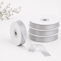 Gümüş Organze Kurdele 20 Metre