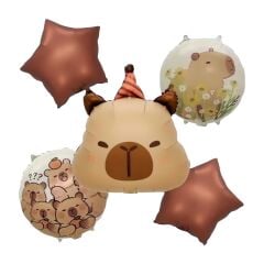 5 li Capybara Folyo Balon Set