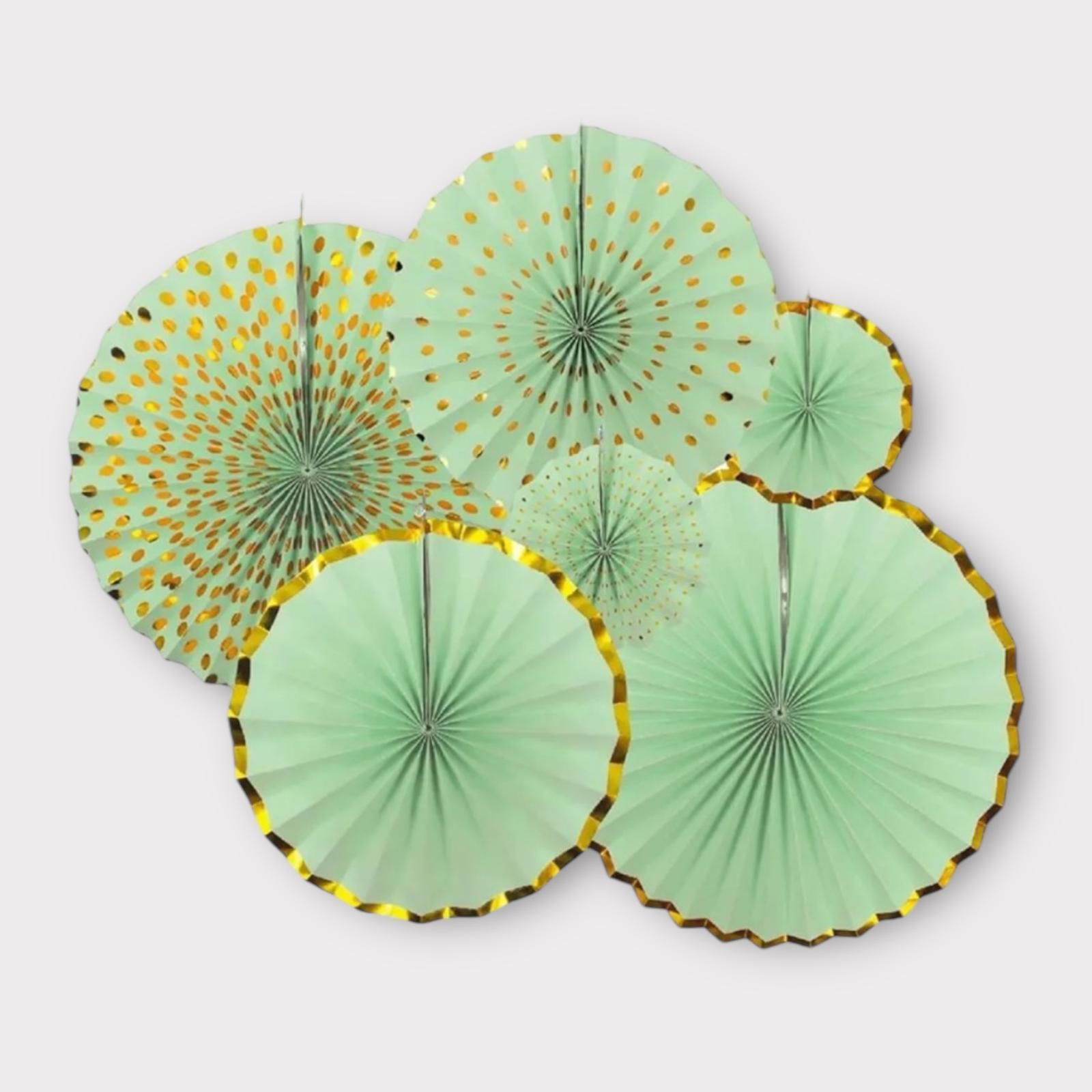 Yeşil Altın Yelpaze Süs 6 Adet