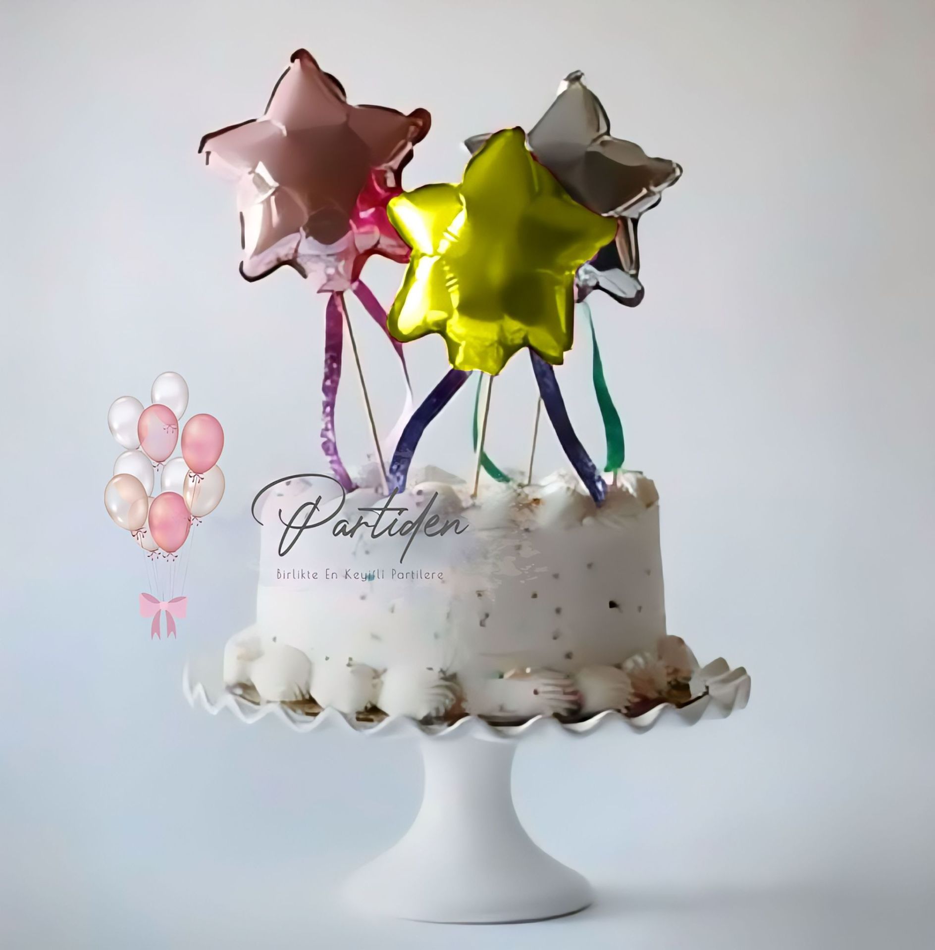 Yıldız Balon Pasta Süsü