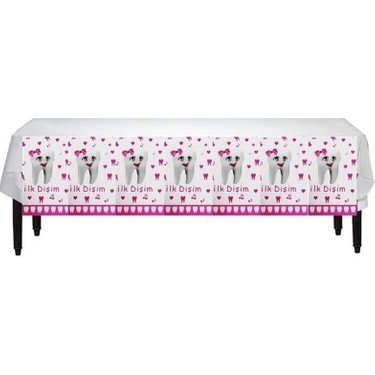 Pembe Diş Plastik Masa Örtüsü 120x180