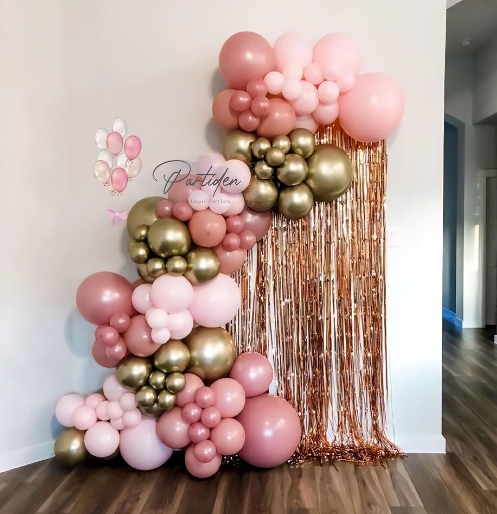 Gül Altın Balon Zinciri