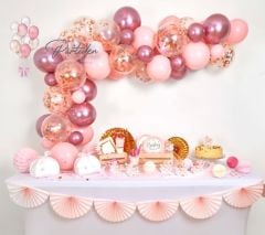 Pembe Ahenk Balon Zinciri