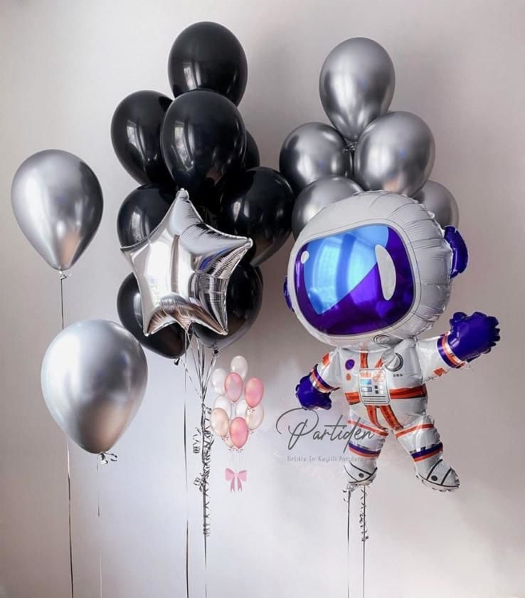Astronot Yıldız Balon Demeti