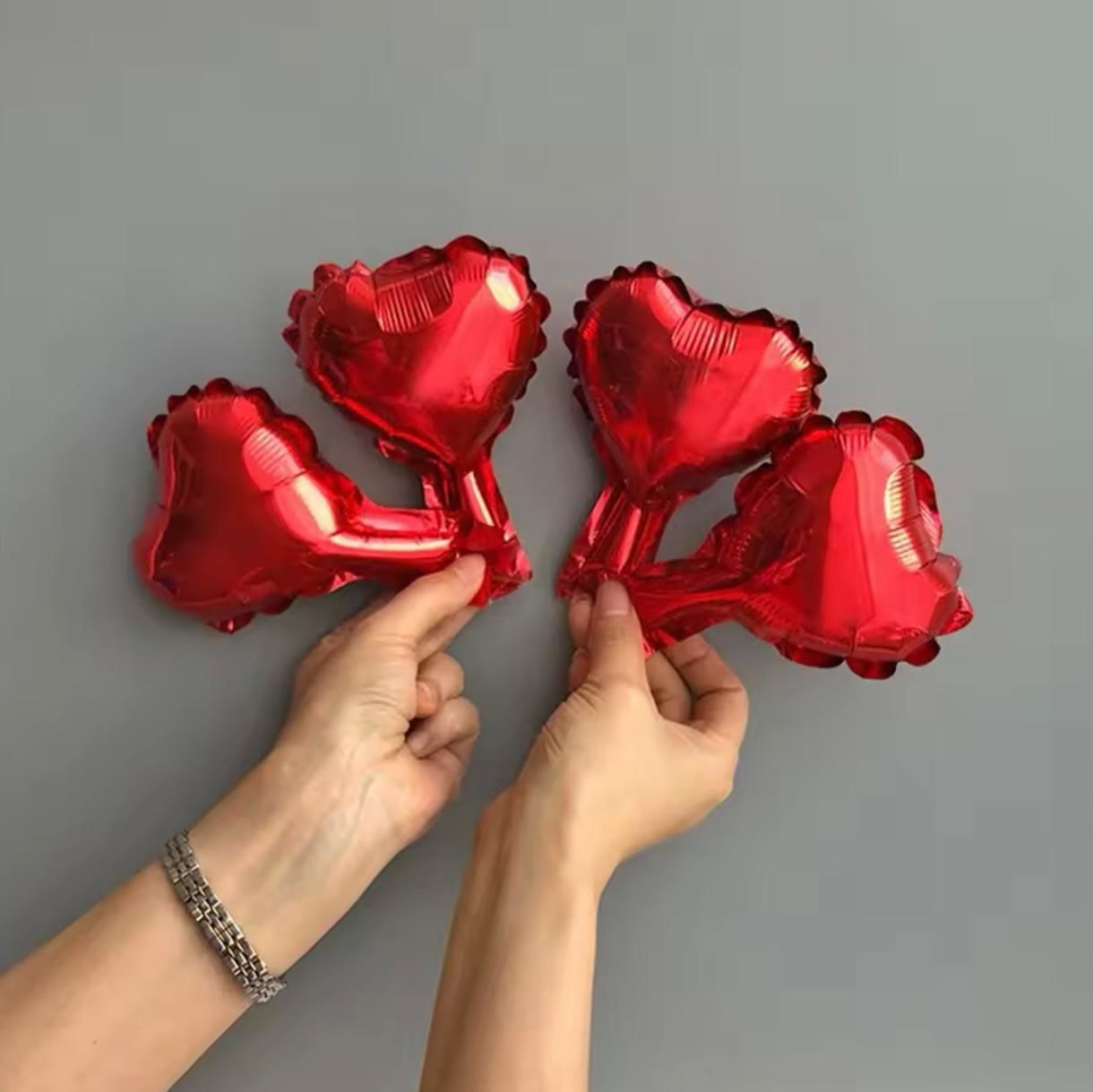 5 İNC KALP FOLYO BALON KIRMIZI (5 ADET)