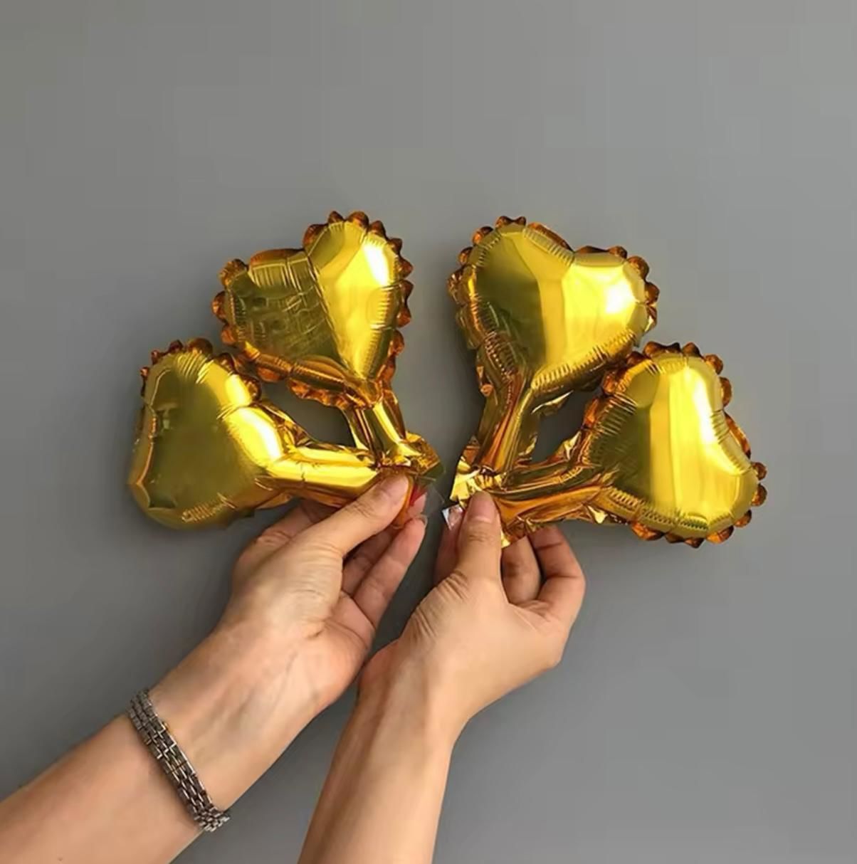 5 inç Kalp Folyo Balon Gold 5 Adet