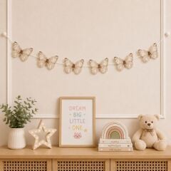 Kelebek Boho Dekoratif Banner
