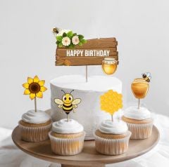 Arı Teması Pasta Süsü