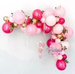 Pembe Botanik Balon Zinciri