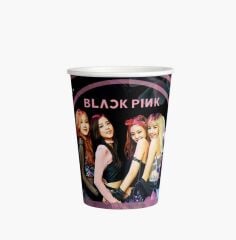 Black Pink Karton Bardak 8 Adet
