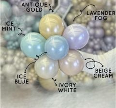 50 Adet Beige Cream Aura Balon