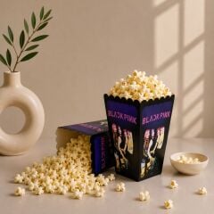 Black Pink Popcorn Mısır Kutusu 8 Adet