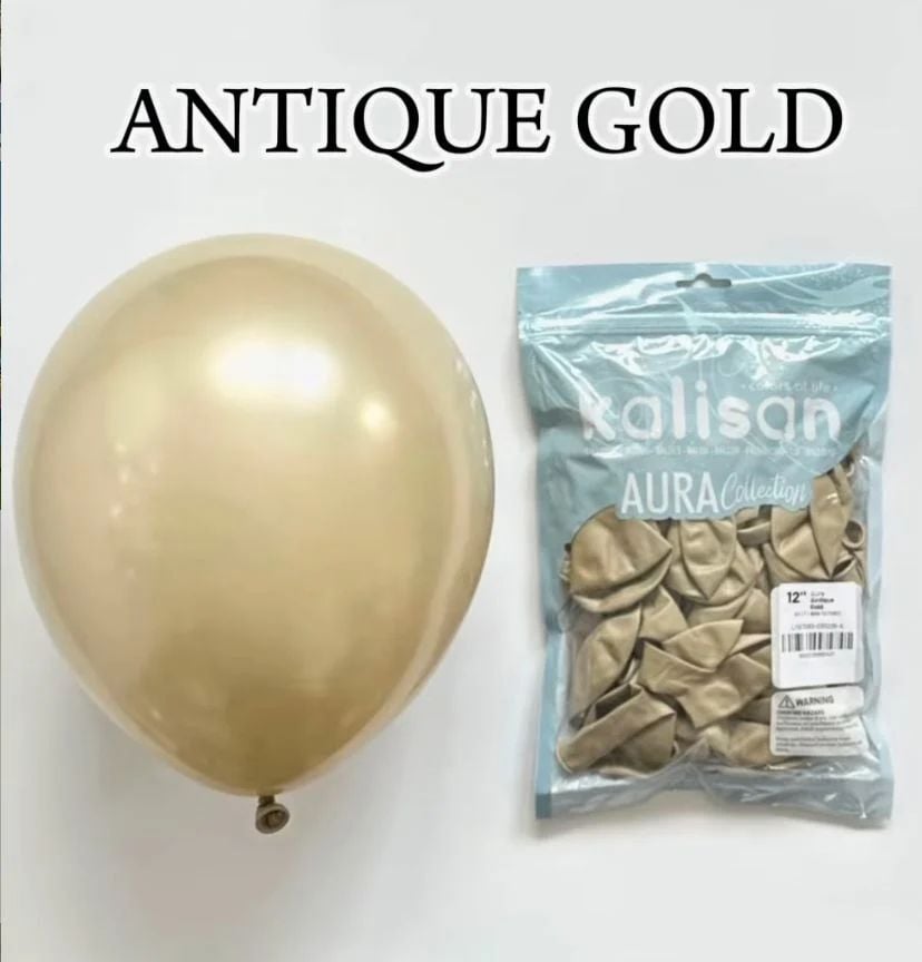 50 Adet Antique Gold Aura Balon