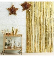 Gold Işıltılı Parti Perdesi