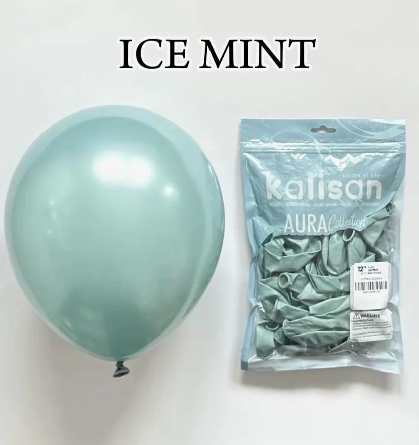 50 Adet İce Mint Aura Balon