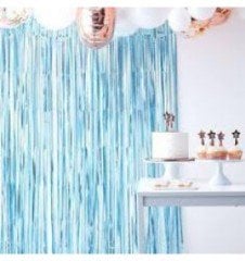 Mavi Işıltılı Parti Arka Fon Perdesi