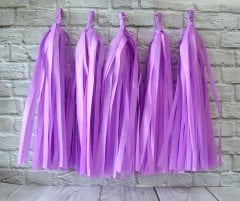 Lila Kağıt Sıralı Püskül 5 Adet