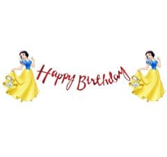 İtalik Pamuk Prenses Happy Birthday Yazısı