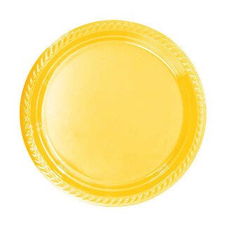 Sarı Plastik Tabak 24 Adet