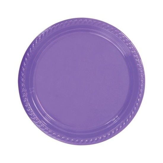 MOR PLASTİK TABAK 24 ADET