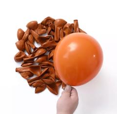5 inç Mini Yanık Turuncu Retro Balon 10 Adet