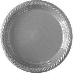 Gümüş Plastik Tabak 24 Adet