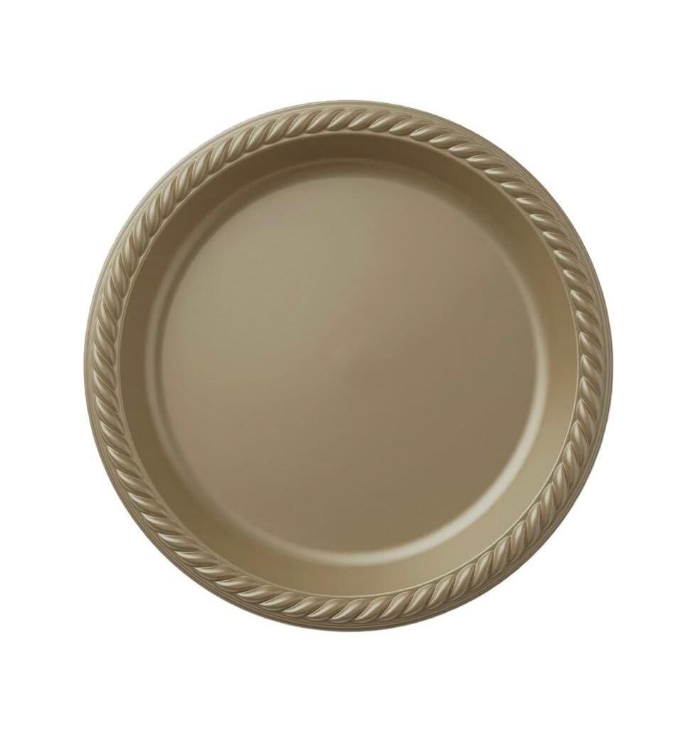 Altın Plastik Tabak 24 Adet